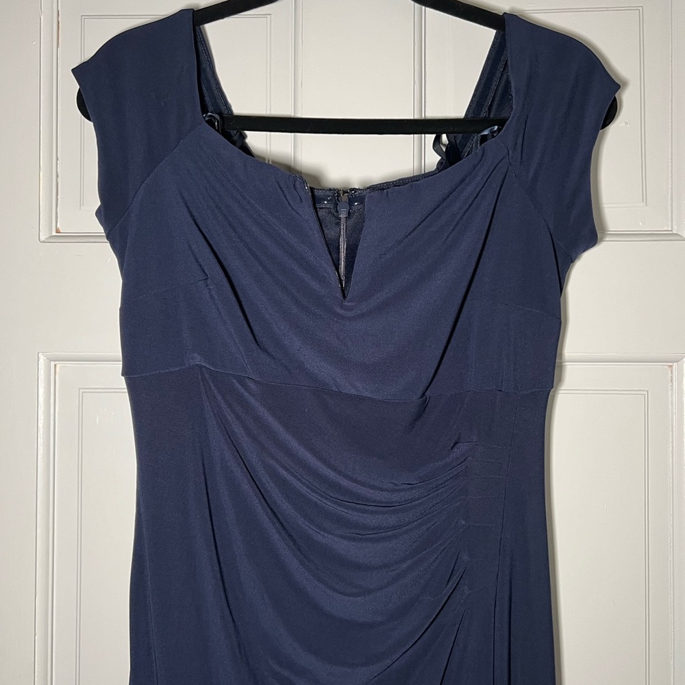Navy blue maxi formal dress